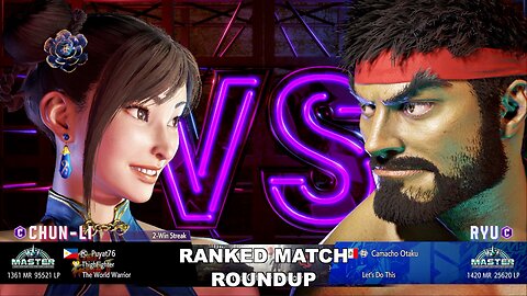 Kuya Kalbo SF6 Ranked Roundup. Chun Li Master Rank [Hori Fight Stick]