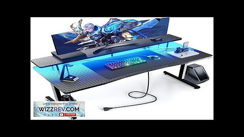 GTRACING 55 Inch Gaming Desk Computer Gamer Desk with Monitor Stand Ergonomic Review