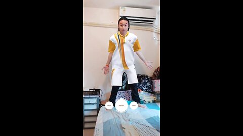 Sports elements trendy white and yellow color matching sportswear suit / Summer campus casual sports