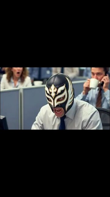 luchador in the office
