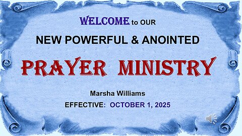 Prayer Ministry