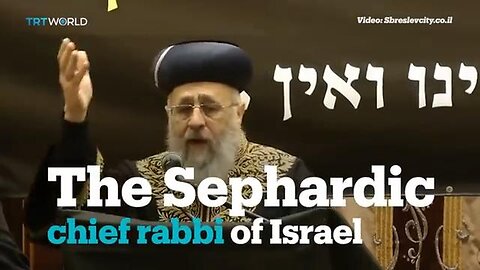 The Sephardic Chief Rabbi Compares African to Monkeys (The devil can not hide himself anymore!)
