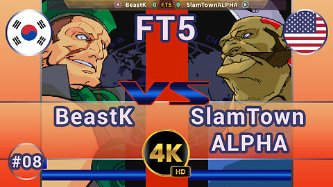 Street Fighter Alpha 3 - 🇰🇷 BeastK vs SlamTownALPHA 🇺🇸 FT5 / 4K 60 FPS #sfa3 #streetfighteralpha