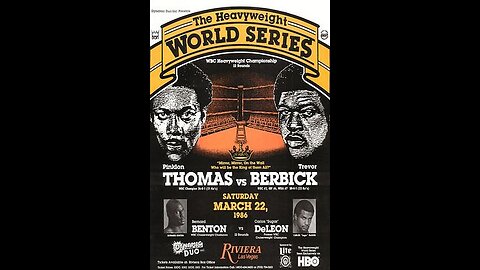 Pinklon Thomas vs Trevor Berbick - Mar 22 1986 - Riviera Hotel, Las Vegas, NV