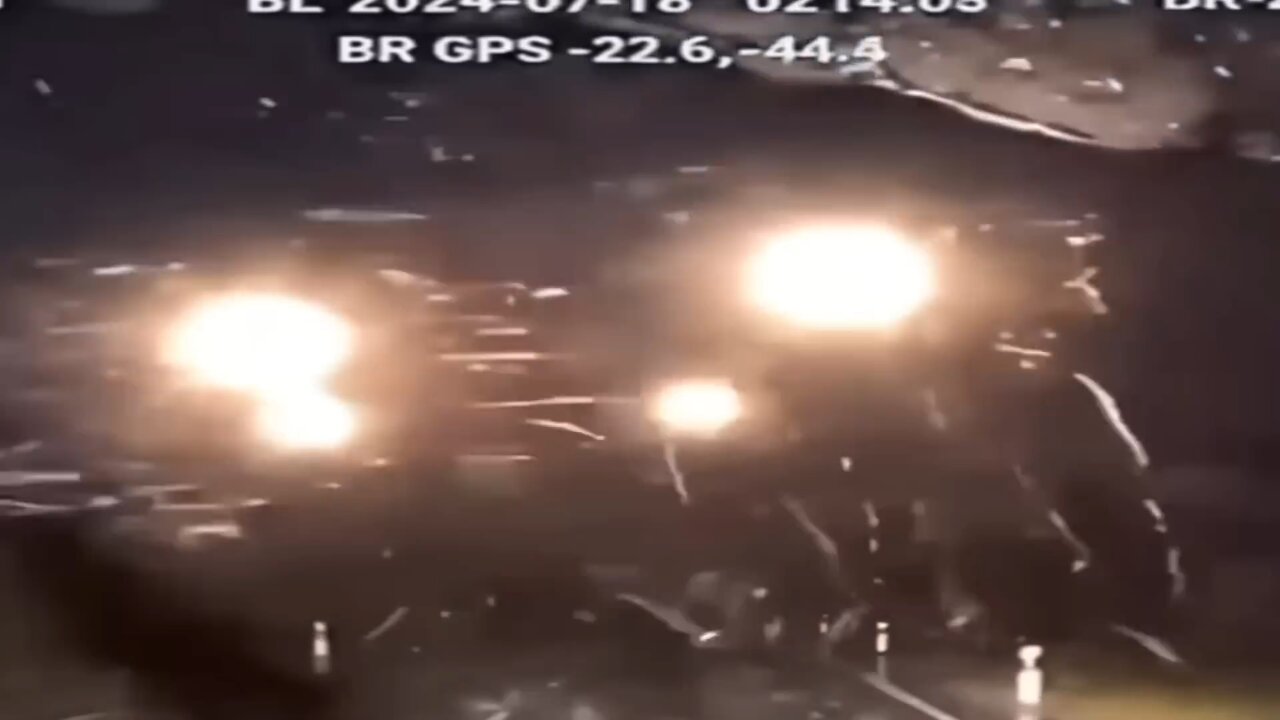 UFO Flies over Truck
