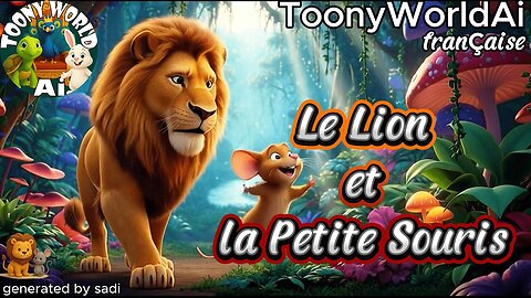 Le Lion et la Petite Souris 🦁🐭 | Conte pour enfants | Histoire française | ToonyWorldAi