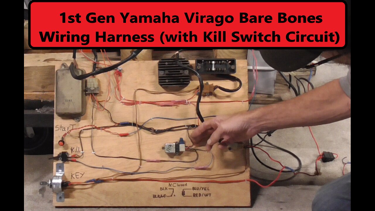 Virago 1st Gen Bare Bones Wiring Harness example (includes kill circuit)
