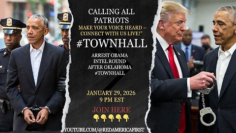 🚨 Arrest Obama INTEL ROUND tonight after OKLAHOMA #TOWNHALL