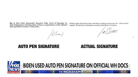 Did Biden Staffers Sign His Executive Orders? Biden AUTOPEN Signature On Pardons, Documents