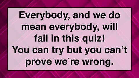 Unbeatable Knowledge Quiz