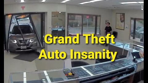 $750,000 Jewelry Heist Caught on Camera – Robbers Drive Straight THROUGH Storefront!