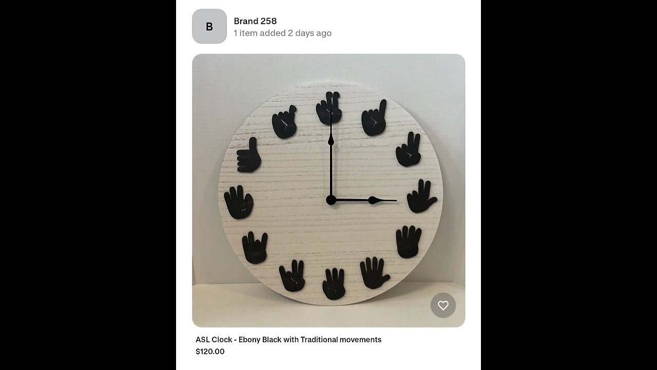 The new ASL clock by the deaf clock maker