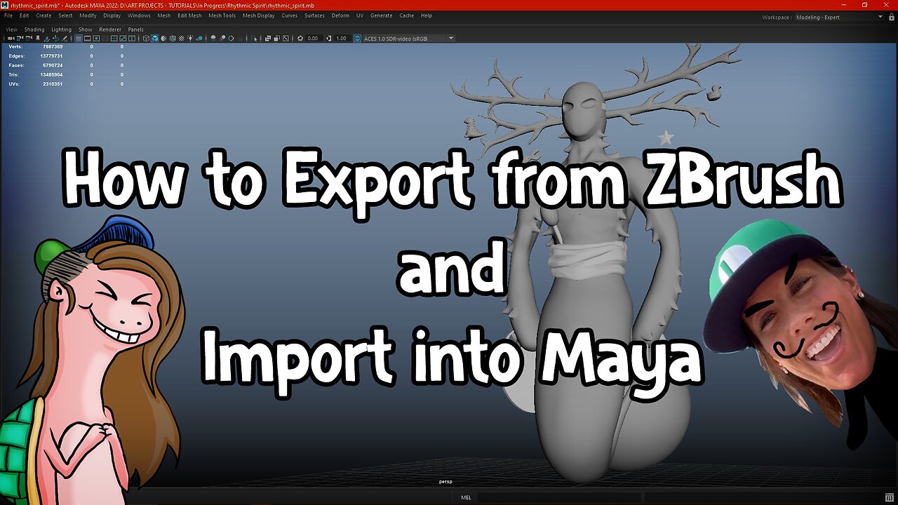 How to Export from ZBrush and Import into Maya