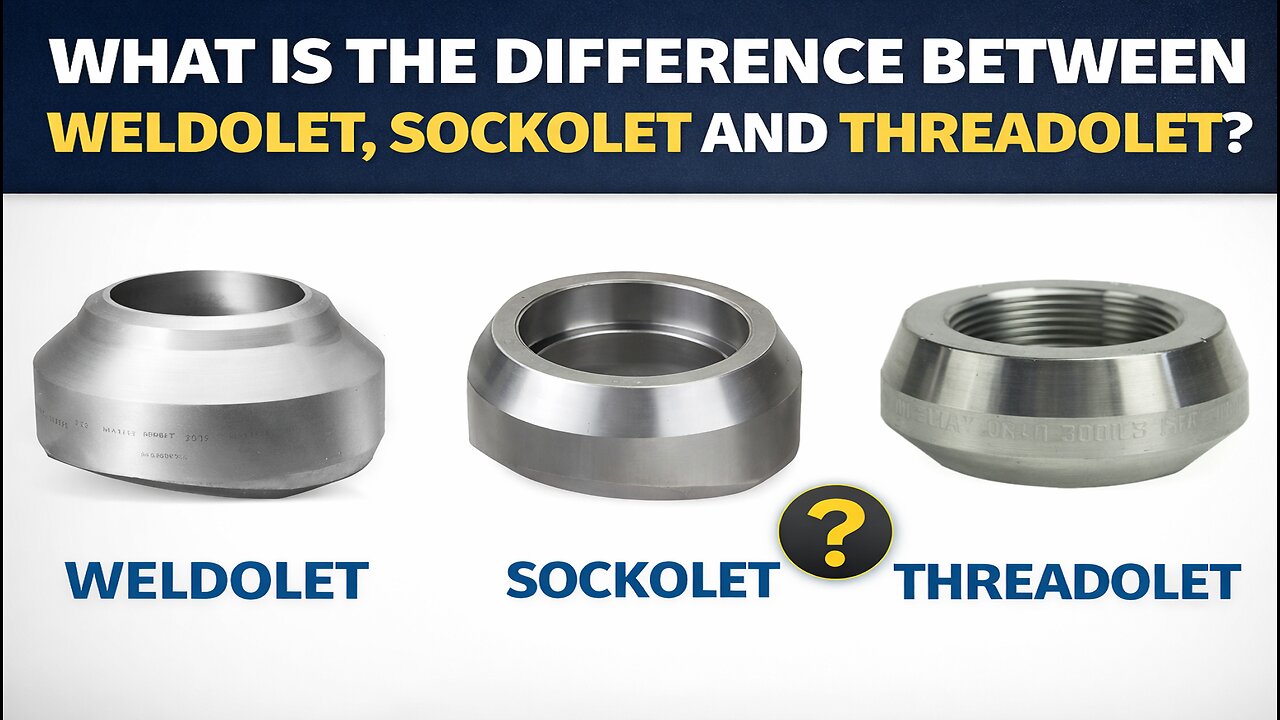 What is the difference between, Weldolet, Sockolet and Threadolet.