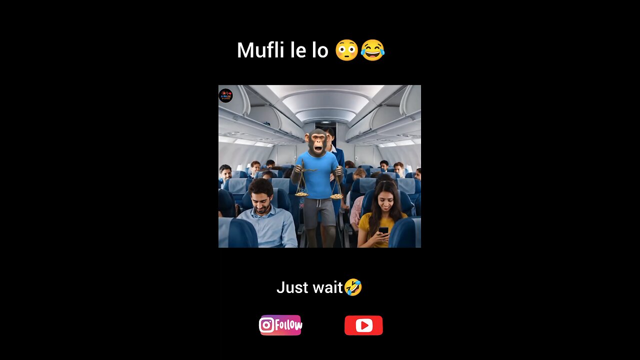 😂 Funny Monkey Selling Peanuts on Airplane | Hilarious Flight Scene 2025 ✈️🐒