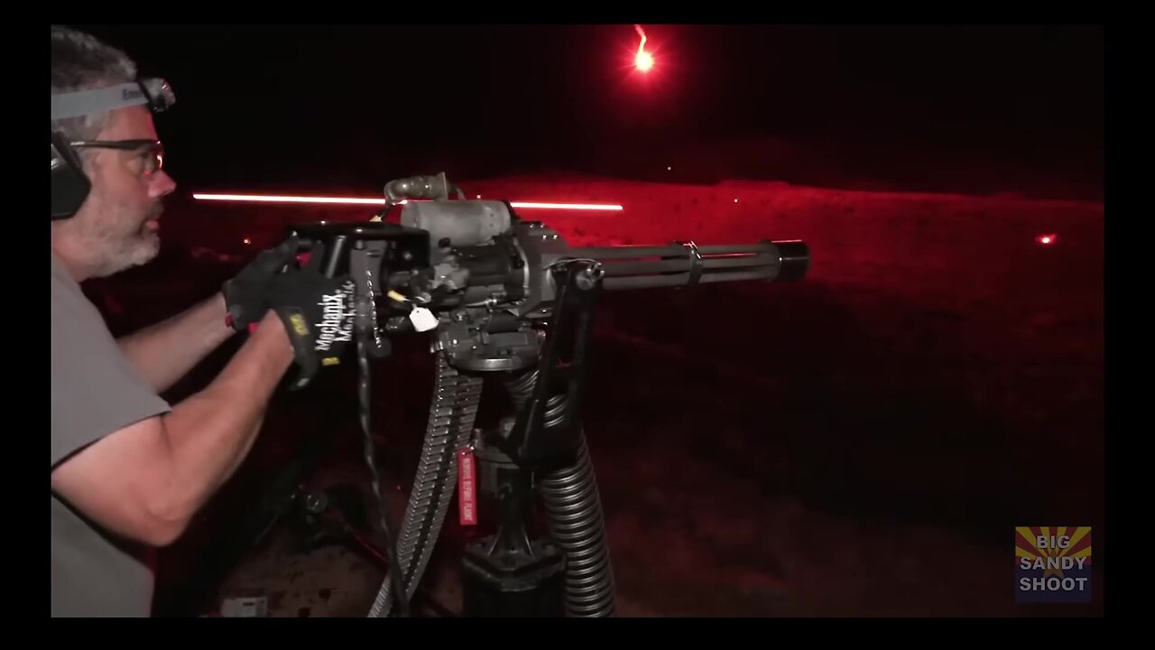 M134 Gatling In Arizona Night Time Fun