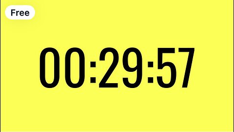 Modern countdown timer from 29 minute to 28 minute