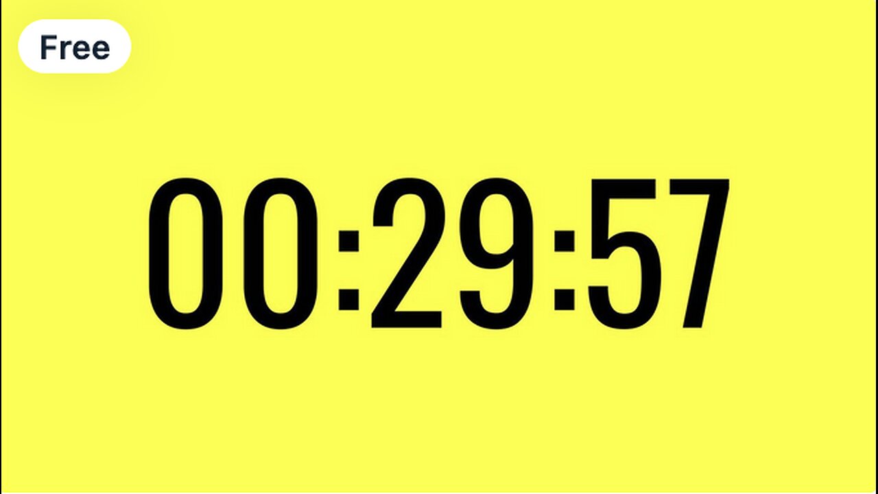 Modern countdown timer from 29 minute to 28 minute