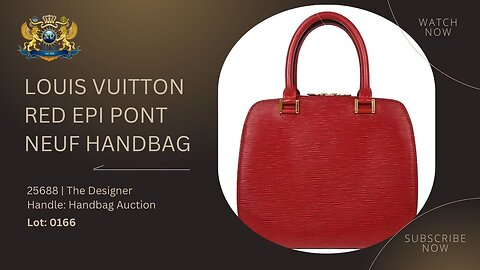 LOUIS VUITTON RED EPI PONT NEUF HANDBAG