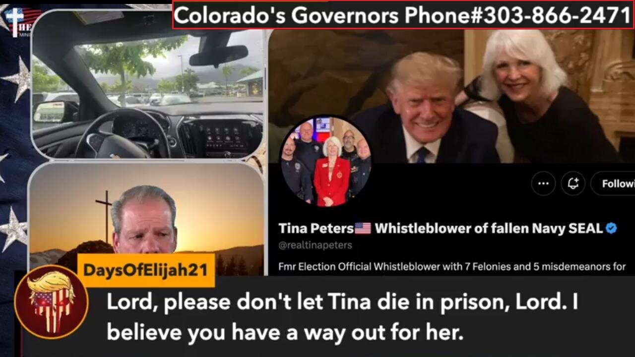 🚨Juan OSavin: Tina Peters is Sick! She Might DIE! Her CANCER back? Help! PRAY🙏 Call Colorado Governor: 303-866-2471
