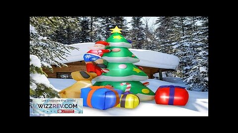 7FT Christmas Inflatable Tree Giant with Dog Bite Santa Claus 3 Wrapped Review