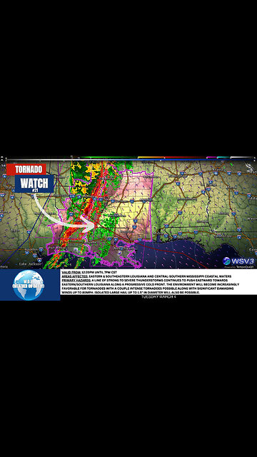 🌪️ Tornado Watch #21: Intense Tornadoes Possible! 3/4/25 #shorts #weather