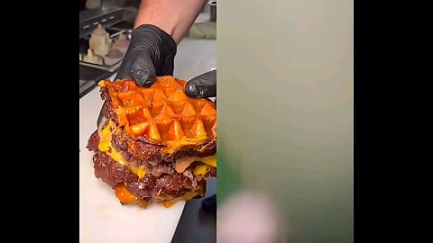 Waffle Burger Looks CRAZY DELICIOUS Easy Recipe 👌