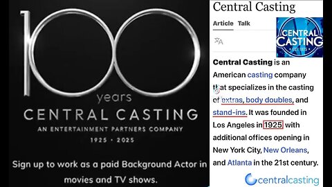 🔲🇺🇸 Trump’s admission of "Central Casting" Theatre ▪️ CC = 33❓