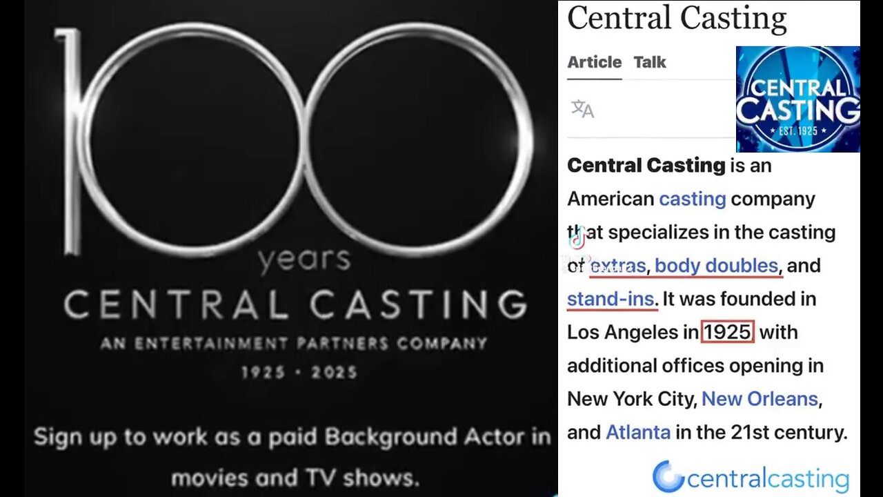 🔲🇺🇸 Trump’s admission of "Central Casting" Theatre ▪️ CC = 33❓