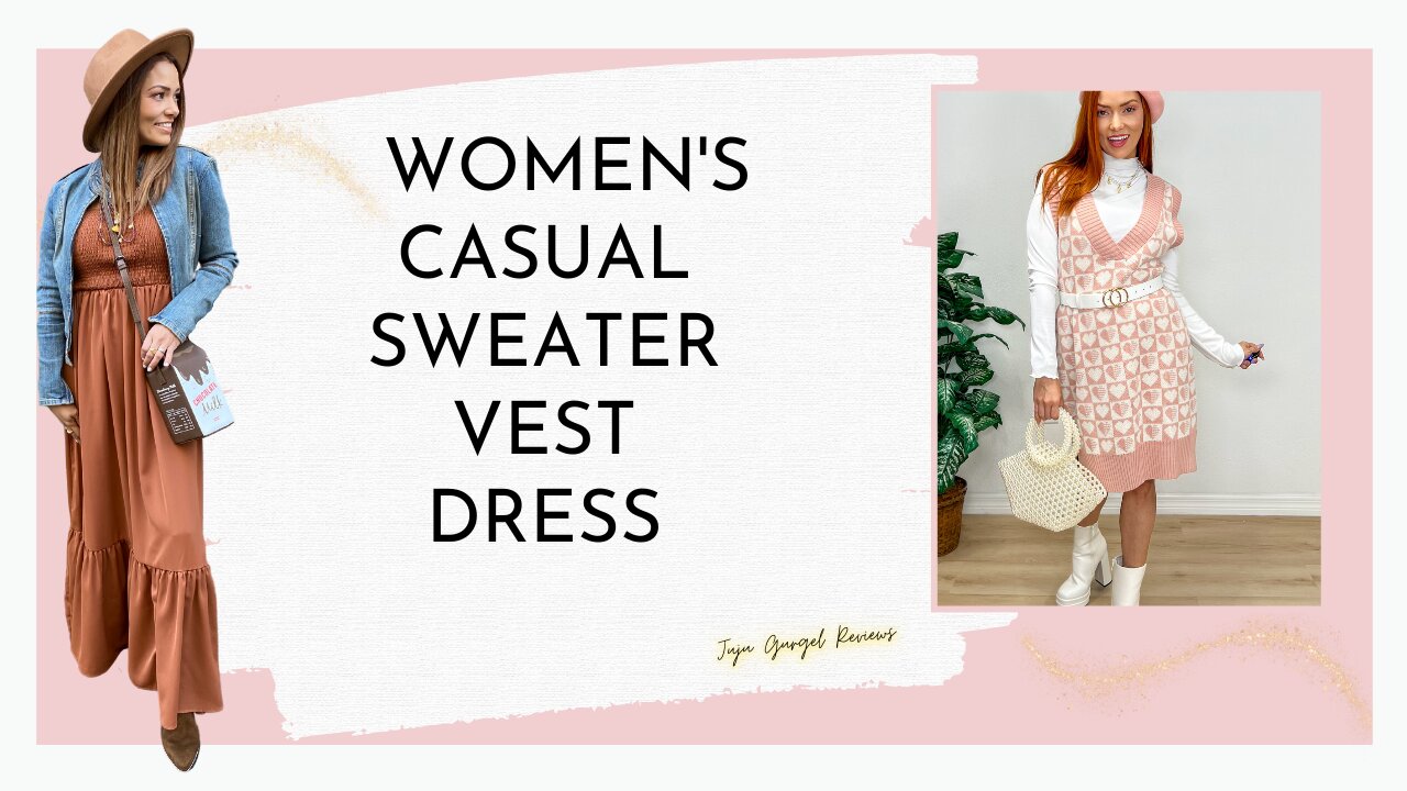 Women's Casual Sweater Vest Dress review