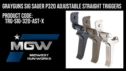 Grayguns Sig Sauer P320 Adjustable Straight Triggers - TRG-SIG-320-AST-X