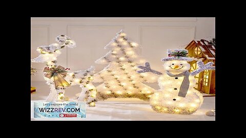 Home Decor Accessories Christmas White Snowman Fawn LED Lights Christmas Tree Decoration Review