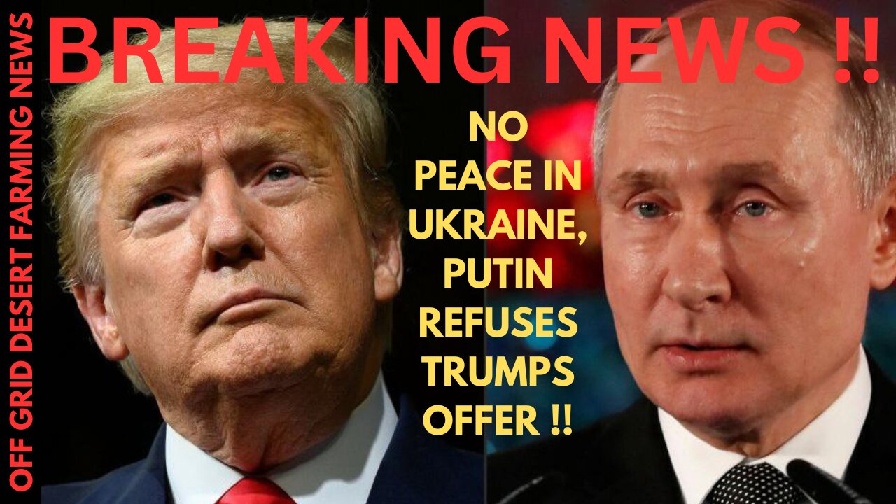 BREAKING NEWS !! NO PEACE IN UKRAINE !! PUTIN REFUSES TRUMPS OFFER, TRUMP REARMING UKRAINE FOR WAR !