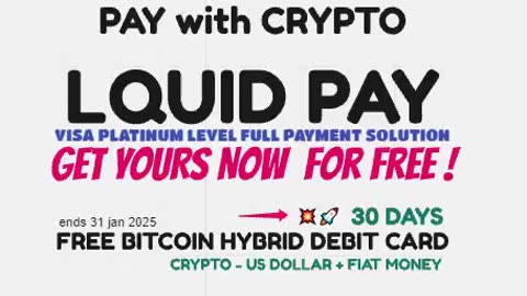 LQUID PAY UK PAY WITH CRYPTO - VISA SELF CUSTODY HYBRID DEBIT CARD - TOP TEAM ROB BUSER