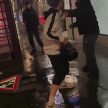 The usual suspect who moIests a woman is caught by British patriots. Let's hope