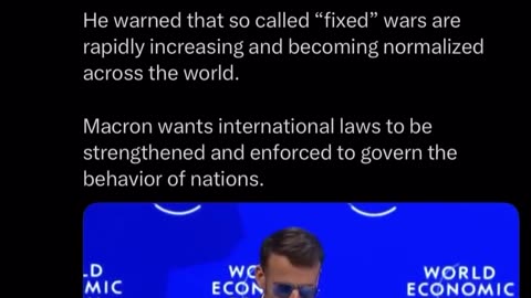 Politics - 2026 WEF Davos Globalist French Butt Fucker Macron Commie NWO Speech