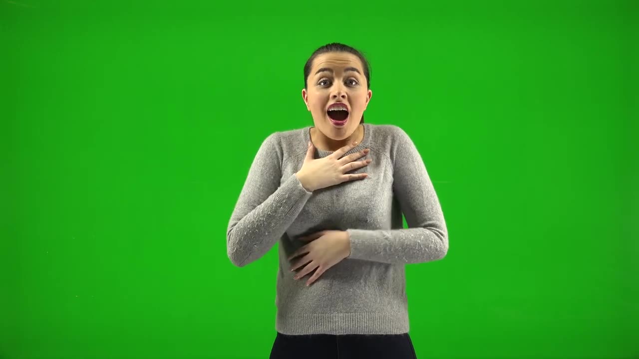 4K Green Screen Girl Model Video No Copyright Free to Use