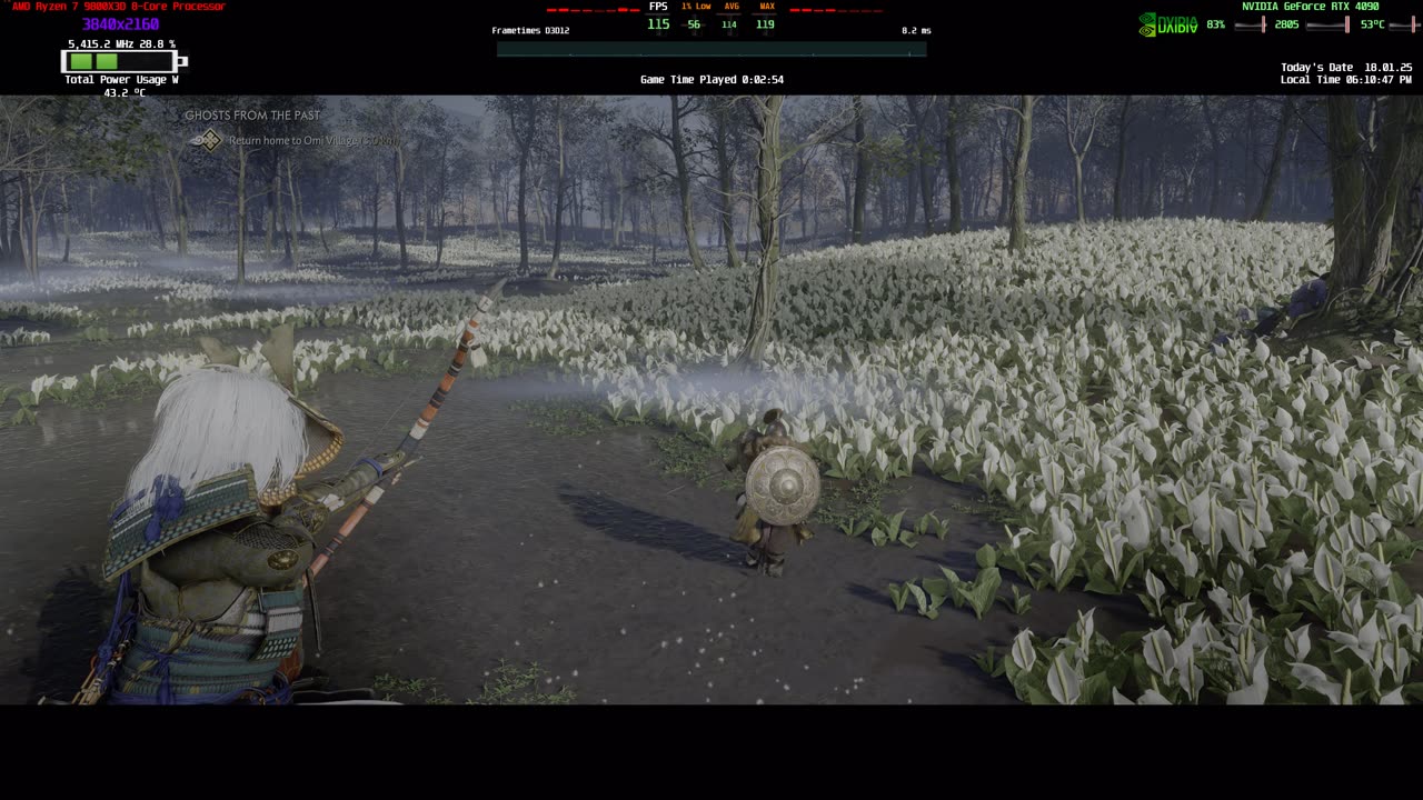 Ghost of Tsushima Directors Cut 4K HDR Gameplay PC Sony Bravia 9 Rtx 4090 AMD 9800x3d