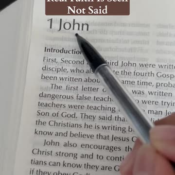 Real Faith Is Seen Not Said 1 John 2:4