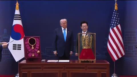 President Trump receives S Korea’s Grand Order of Mugunghwa which is their highest civilian honor