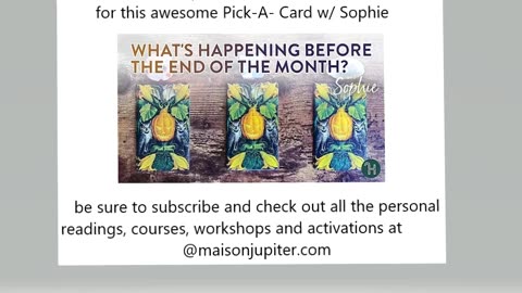 What's happening before the end of the month? 🔮 PICK-A-CARD THURSDAYS