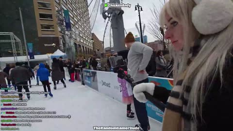 🎄 Kick Streamer falls on the Ice for her girlfriend ⛸️🤣