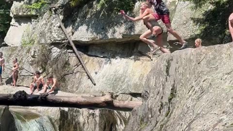Mom and Tucker Warren Falls dual jump 2023