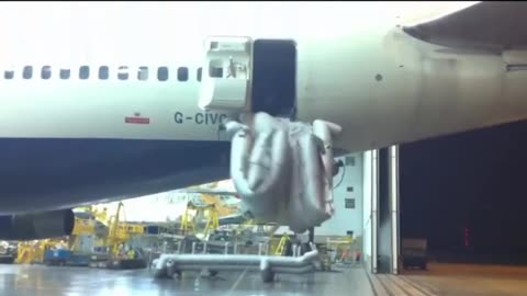 Watch Funny Huge #B747 British Airways Escape Slide Shooting #Aviation #AeroArduino