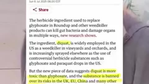 Bayer's ＂Glyphosate-Free＂ Roundup is now loaded with DIQUAT, 200X DEADLIER!
