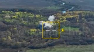 Ukrainians Drop Laser-Guided Bomb Onto Russian Camp Inside Forest Area