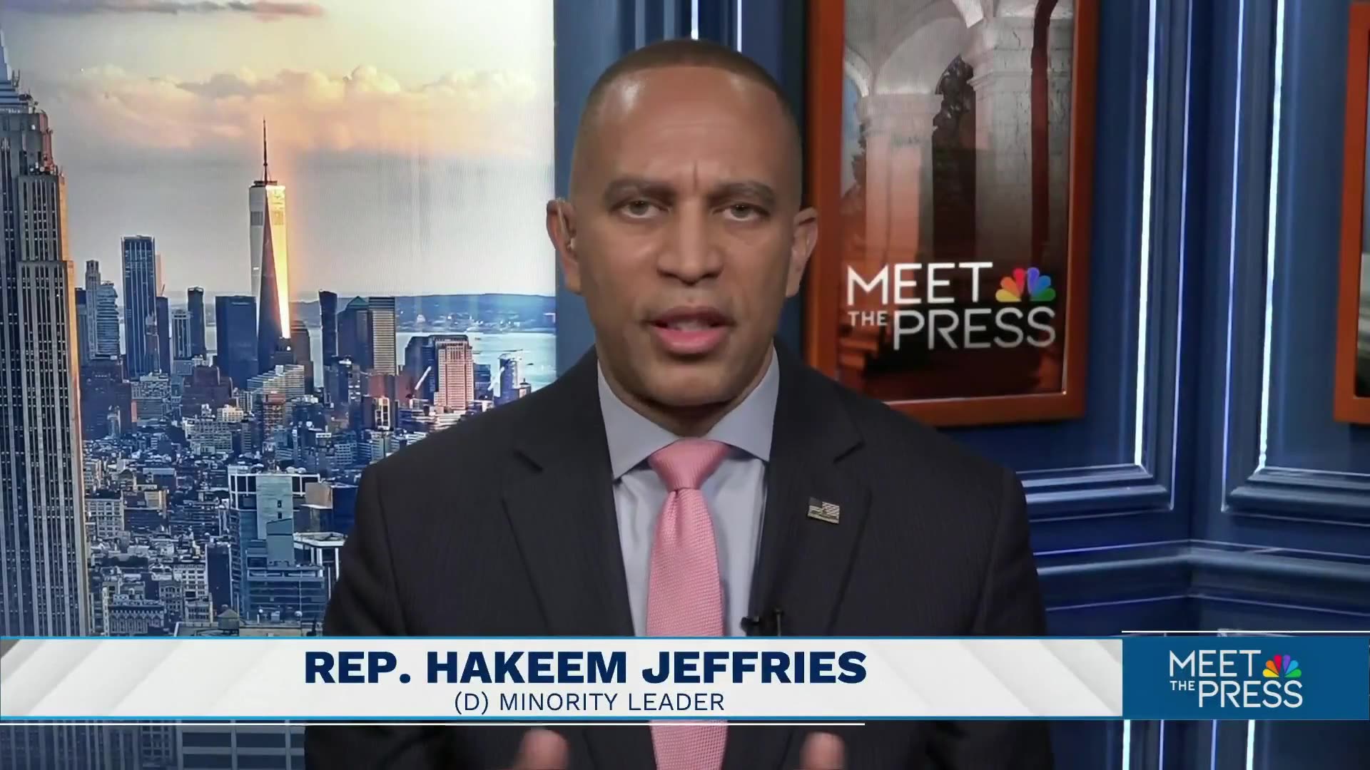 NBC Host Confronts Jeffriess Blaming GOP For Stalled Govt Reopening