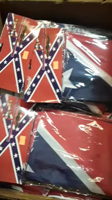 Box full of Rebel flags 2