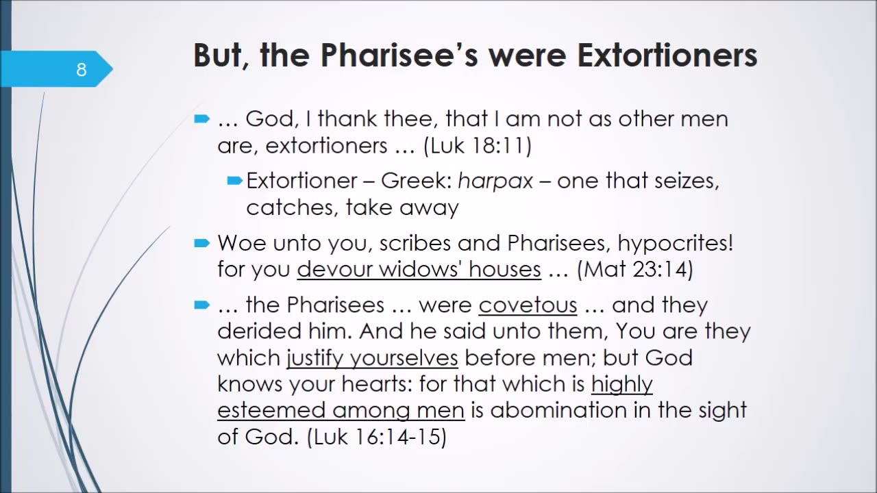 PARABLE OF PHARISEE AND TAX COLLECTOR