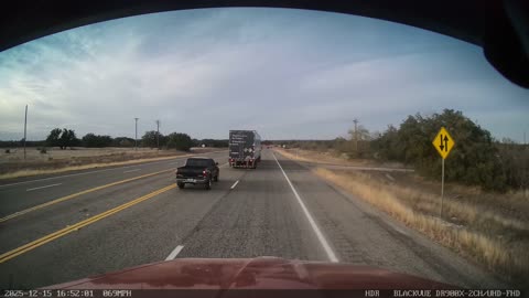 Impatient Truck Veers Off Highway Into Ditch